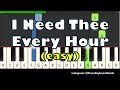 I Need Thee Every Hour Easy Piano Tutorial (Christian Hymn)