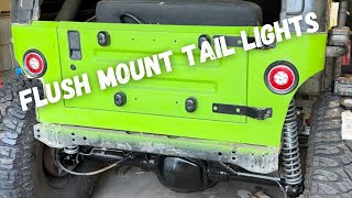 Jeep wrangler circle LED flush mount tail light install : how to