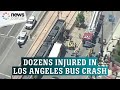 Dozens injured in Los Angeles bus and train collision