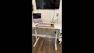 Review JUMMICO Standing Desk Electric Adjustable Desk Large 55 x 24 Sit Stand Up Desk Home Office Co