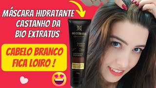 Cobrir cabelos brancos com a máscara hidratante colorante Bio Extratus | Tutorial Completo