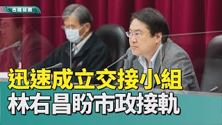 新聞 基隆|交接 卸任|捷運 專案|打包 走人|林右昌 入閣|下一步 規劃|祝福 期待|2022 中嘉新聞|盼基隆續向前行 林右昌成立交接小組 助新市長儘速上軌道