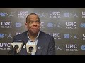 unc coach hubert davis press conference after blowout win over n.c. state