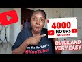 The Fastest Way to Get 4000 Watch Hours on YouTube (You NEED this!)