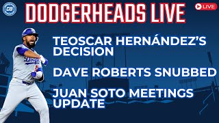 DodgerHeads Live: What's next for Dodgers & Teoscar Hernández, Juan Soto meetings and more hot stove