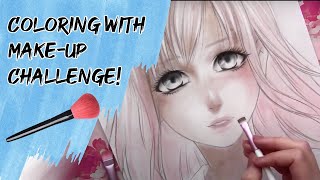 COLORING WITH MAKE-UP CHALLENGE!