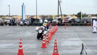 第39回　福岡県警察白バイ安全運転競技大会　スラローム