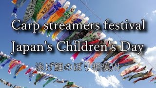 相模川に1200匹のコイが泳ぐ「泳げ鯉のぼり相模川」に行ってきた　Carp streamers festival