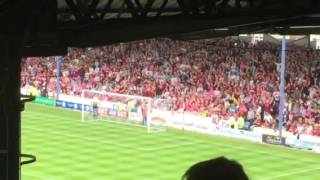 FANCAM: The fantastic Northampton Town away following at Portsmouth