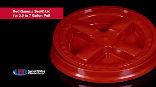 Red Gamma Seal® Lid for 3.5 to 7 Gallon Pail | U.S. Plastic Corporation®