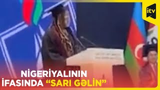 Bakı Ali Neft Məktəbinin əcnəbi tələbəsi “Sarı gəlin” oxudu