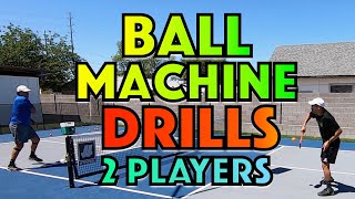 Pickleball Ball Machine Drills For 2 Players