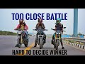 Yamaha Mt-15 v1 vs Tvs Apache 200 vs Yamaha Mt-15 v2 || Trio battle || Aisi race pehli baar kiya 😂😂