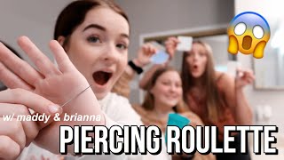 playing piercing roulette w/ maddy \u0026 brianna 😱