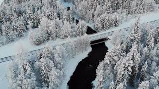 Kitkajoki, Käylänkoski Kuusamo Finland 28.1.2019