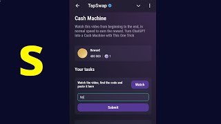 Cash Machine | TapSwap Code