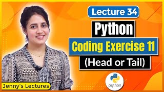 P_34 Coding Exercise for Beginners in Python | Heads or Tails | Python Tutorials for Beginners