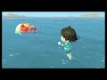 動物森友會 animal crossing new horizons 跟蹤阿獺看他吃帆立貝