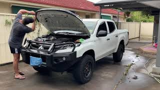 Mitsubishi MR Triton bonnet & window protectors install (JTM Autos 4x4 parts and accessories)