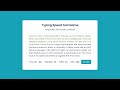 Typing Speed Test Game in HTML CSS & JavaScript Free source code