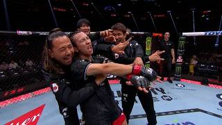 Rei Tsuruya celebrates with WWE star Shinsuke Nakamura in his corner at #UFC303 | ESPN MMA