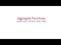 SQL Aggregate Functions Made Easy SUM, AVG, COUNT, MAX, MIN Explained