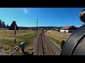 chemins de fer du jura driver’s eye view saignelégier to la chaux de fonds 4k