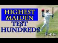 Highest Maiden Test Hundreds | Top 10 | crickstats