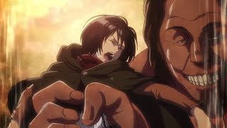 Attack on Titan Season 2 - Jean saves Mikasa!