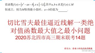 切比雪夫最佳逼近线解一类绝对值函数最大值之最小问题，后配练习