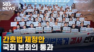 간호법 제정안 국회 본회의 통과…여당, '거부권' 건의 / SBS