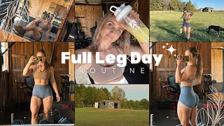 what my leg day looks like *workout vlog*
