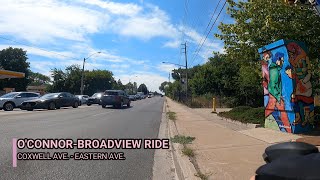 O'Connor Dr./Broadview Ave. Virtual Ride, Toronto (Coxwell Ave. to Eastern Ave.)