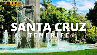 [4K] Santa Cruz Tenerife Walking Tour 🌴 Parque García Sanabria | calm music 🎶