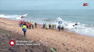 Ditemukan! Bangkai Pesawat Jatuh di Pantai Gading