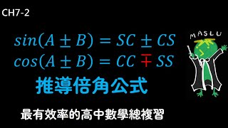 學測 數A CH7 三角2：和差角公式、簡單推導倍角公式 | Maslu數學