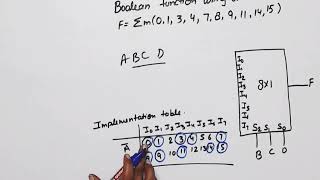 Boolean function Implementation using Multiplexer | Implement function using 8:1 MUX | AKTU 2022-23