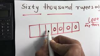 sixty thousand rupees only  | 60,000 Spelling hindi english | Hindi