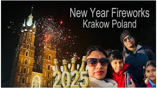 New year Fireworks in Krakow Poland 2025 #polandvlogs #newyear #fireworks @DeepuTeluguVlogs