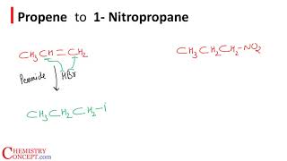 Propene to 1-Nitropropane | Organic chemistry conversions for JEE, NEET \u0026 CBSE