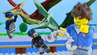 LEGO Dinosaurs vs Guards STOP MOTION LEGO Dinosaur School 3 | LEGO Jurassic World | Billy Bricks
