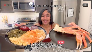 VLOGMAS DAY 25 | Cooking With Queen P | Motivational Convo