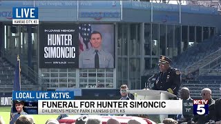 KCKPD Chief Karl Oakman speaks at funeral service for Ofc. Hunter Simoncic