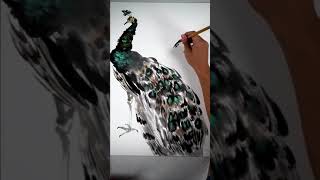 水墨画第139集：《孔雀》 Ink painting Episode 139: \