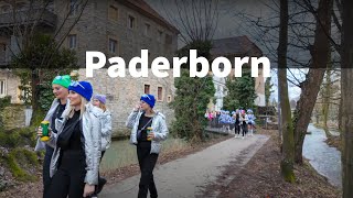 Paderborn, Germany. Walking tour around the city during the holiday! 4К