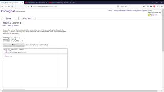 Array-2 (sum13) Java Tutorial || codingbat.com