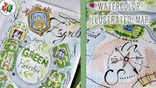 Watercolor Illustrated Map