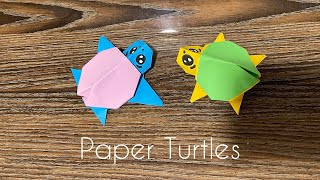 Origami Jumping Paper Turtle | How to make a fidget toy