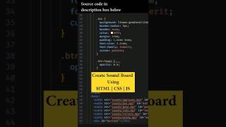 Create Sound Board Using HTML | CSS | JS