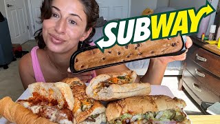 Ultimate Subway Mukbang! Trying NEW Items!!